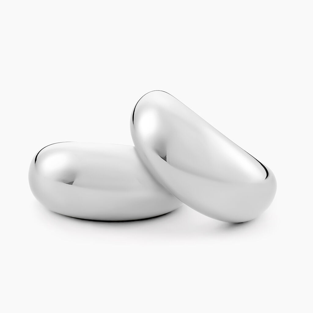 Créoles Perfect Match Acier Blanc - Boucles d'oreilles créoles Femme | Histoire d’Or