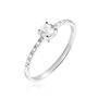 Bague Solitaire Servana Or Blanc Oxyde De Zirconium