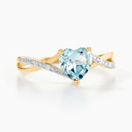 Bague Clothilde Or Jaune Topaze Oxyde De Zirconium - Bagues solitaires Femme | Histoire d&rsquo;Or