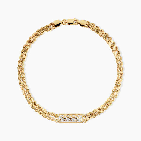 Bracelet Cordelia Or Bicolore Cristaux De Swarovski - Bracelets Femme | Histoire d&rsquo;Or