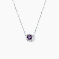Collier Solitaire Argent Blanc Rio Santa Teresa Oxyde De Zirconium