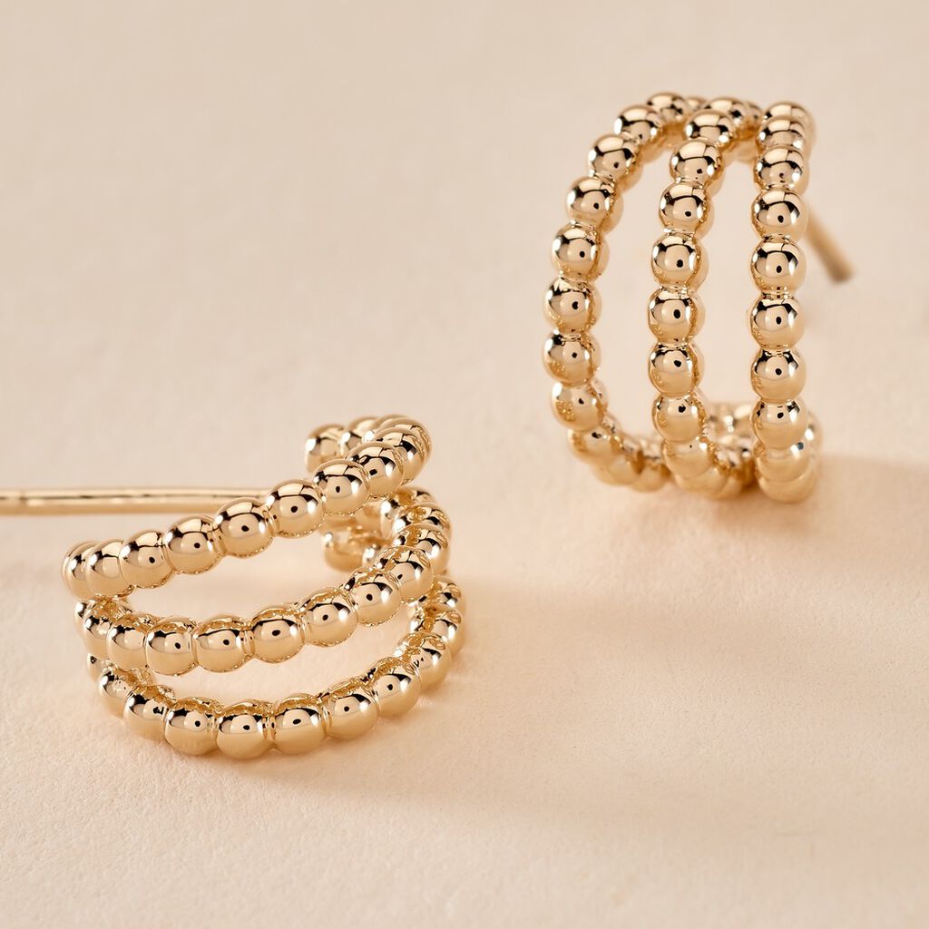 Créoles Solly Plaqué Or Jaune - Boucles d'oreilles créoles Femme | Histoire d’Or
