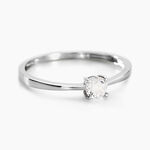 Bague Solitaire Abriel Or Blanc Oxyde De Zirconium - Bagues solitaires Femme | Histoire d&rsquo;Or