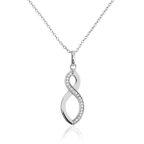 Collier Odile Argent Blanc Oxyde De Zirconium - Colliers fantaisie Femme | Histoire d&rsquo;Or