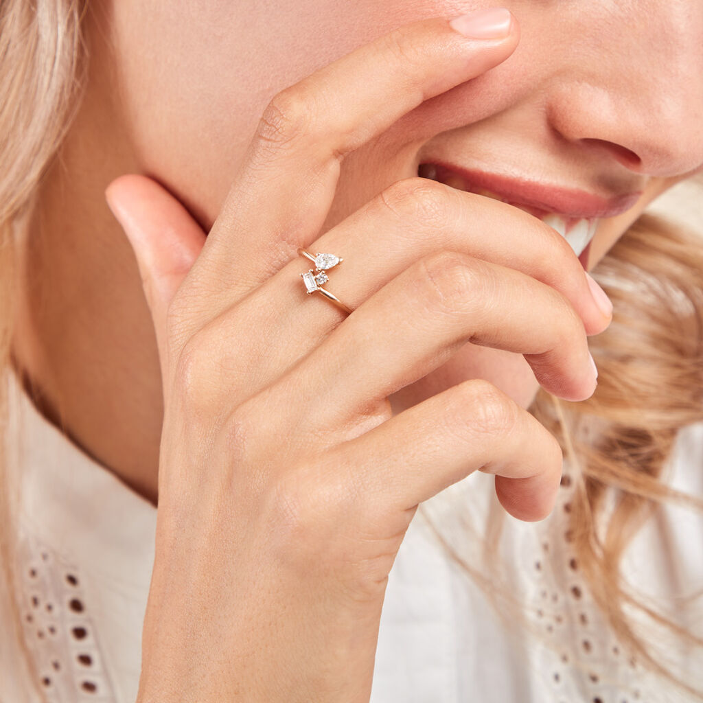 Bague Ptolema Or Jaune Diamant Synthétique - Bagues avec pierre Femme | Histoire d’Or