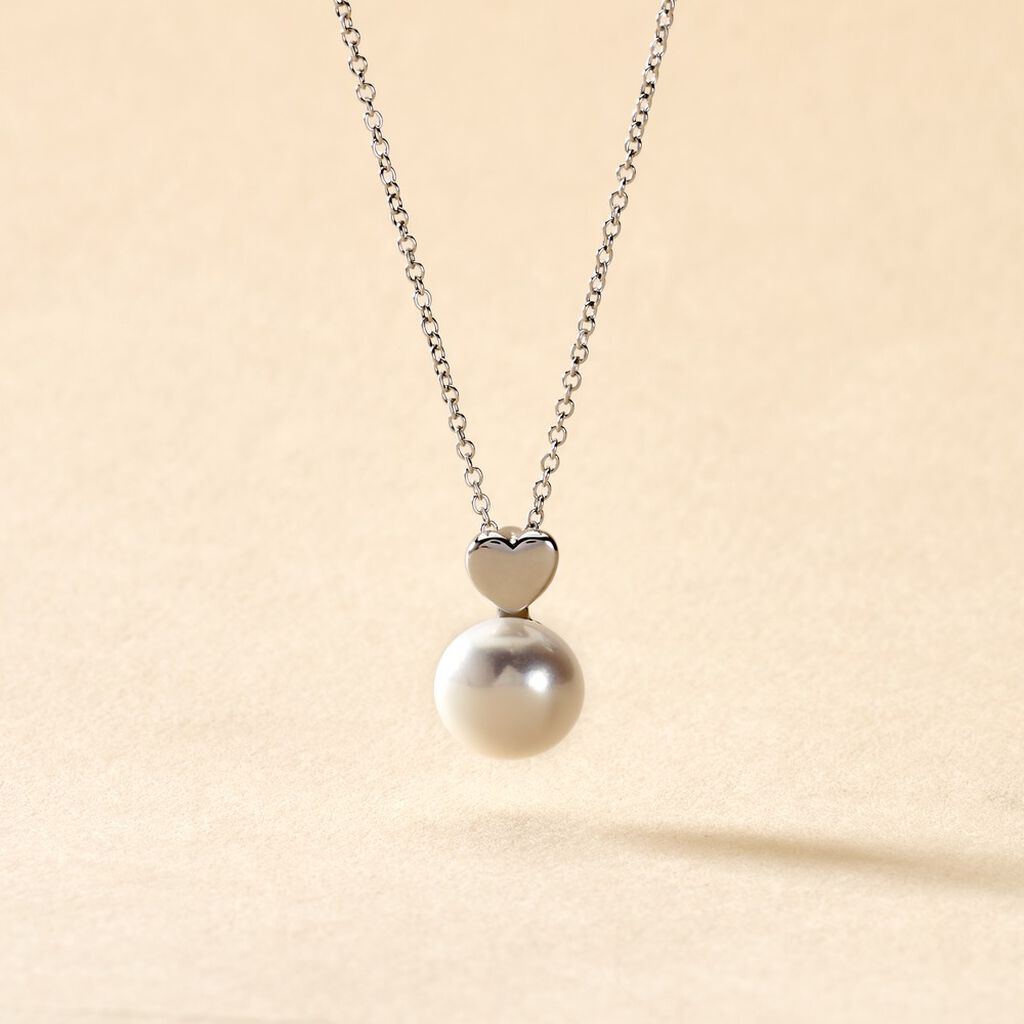 Collier Lorella Argent Blanc Perle De Culture - Colliers fantaisie Femme | Histoire d’Or