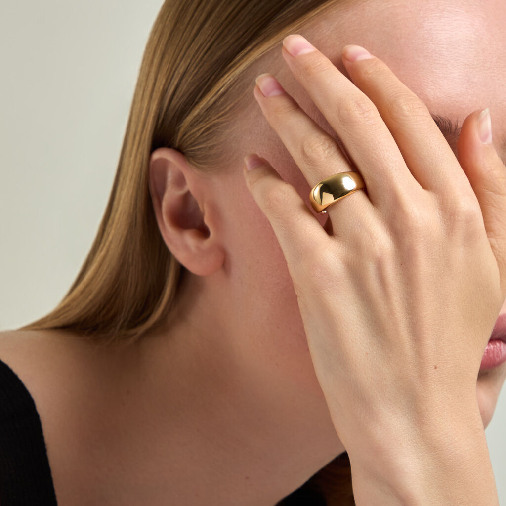 Bague Vallaunus Argent Dor&eacute; A L'Or 750/1000 - Bijoux sans pierre Femme | Histoire d&rsquo;Or