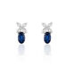 Boucles D'oreilles Puces Andrey Or Blanc Saphir Et Diamant - Clous d'oreilles Femme | Histoire d’Or
