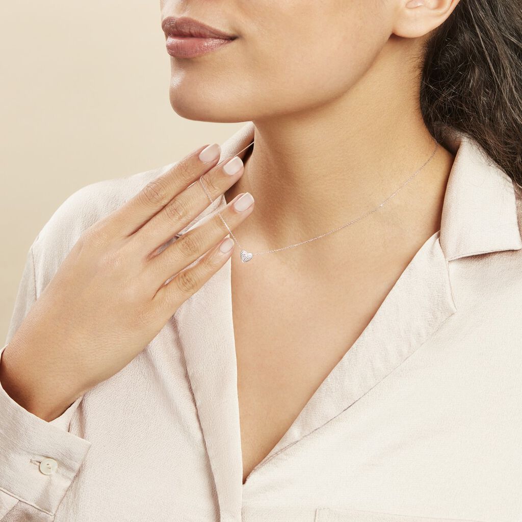 Collier Or Blanc Abe Diamants - Colliers Femme | Histoire d’Or