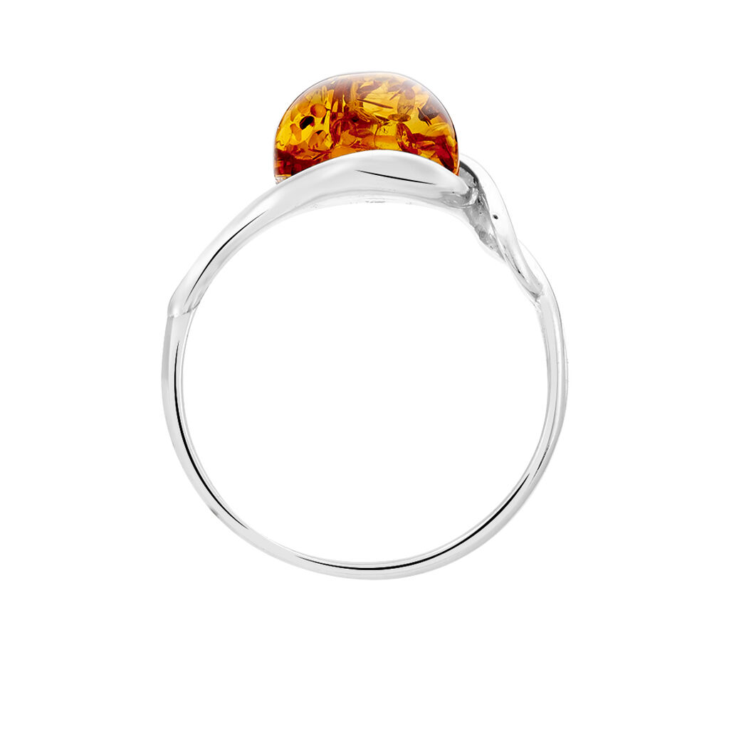 Bague Titziana Argent Blanc Ambre - Bagues solitaires Femme | Histoire d’Or