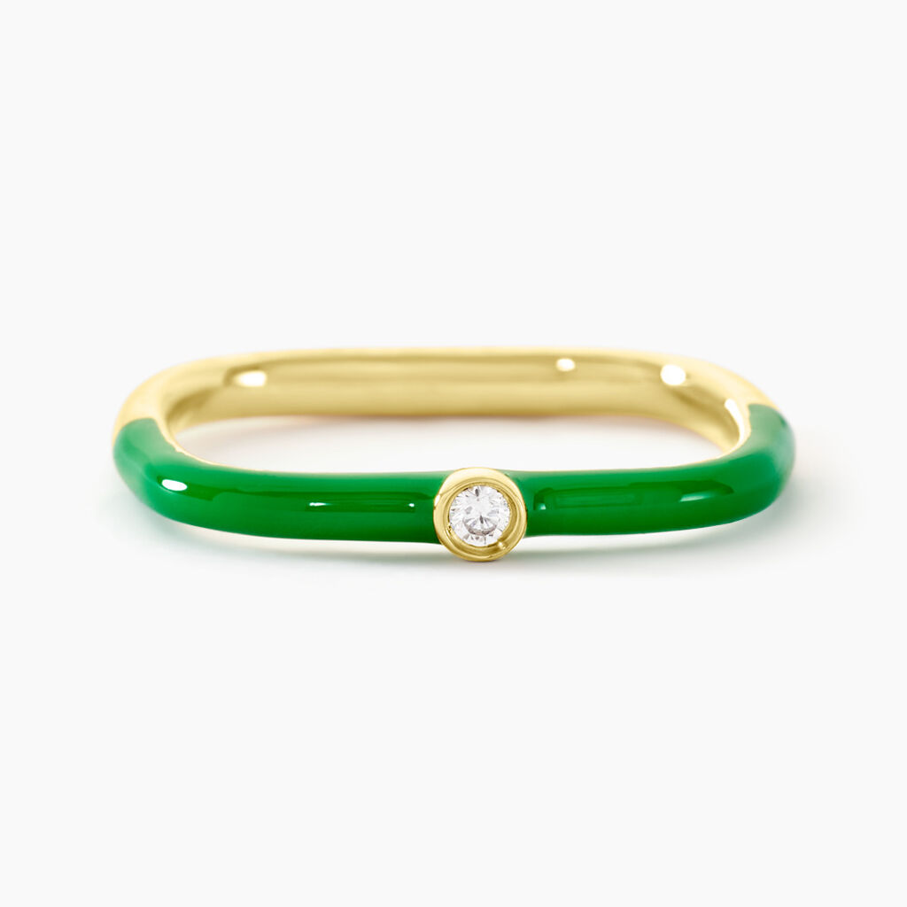 Bague Infini Pop Argent Jaune Oxyde De Zirconium - Bagues solitaires Femme | Histoire d&rsquo;Or