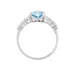 Bague Or Blanc Fany Topaze Oxydes De Zirconium - Bagues solitaires Femme | Histoire d&rsquo;Or