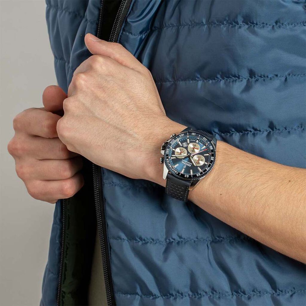 Montre Festina Timeless Chronograph Bleu - Montres Homme | Histoire d’Or
