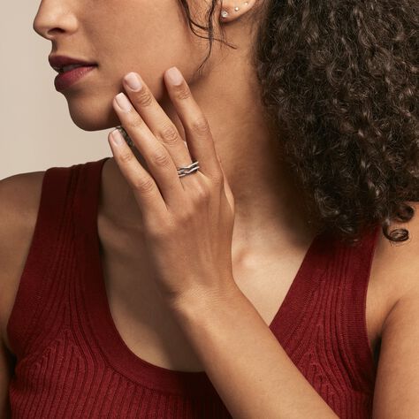 Bague Peronele Argent Blanc Oxyde De Zirconium - Bagues avec pierre Femme | Histoire d’Or