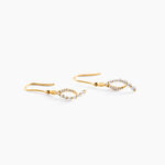 Boucles D'Oreilles Pendantes Klavdija Or Jaune Oxyde De Zirconium - Boucles d'oreilles pendantes Femme | Histoire d&rsquo;Or