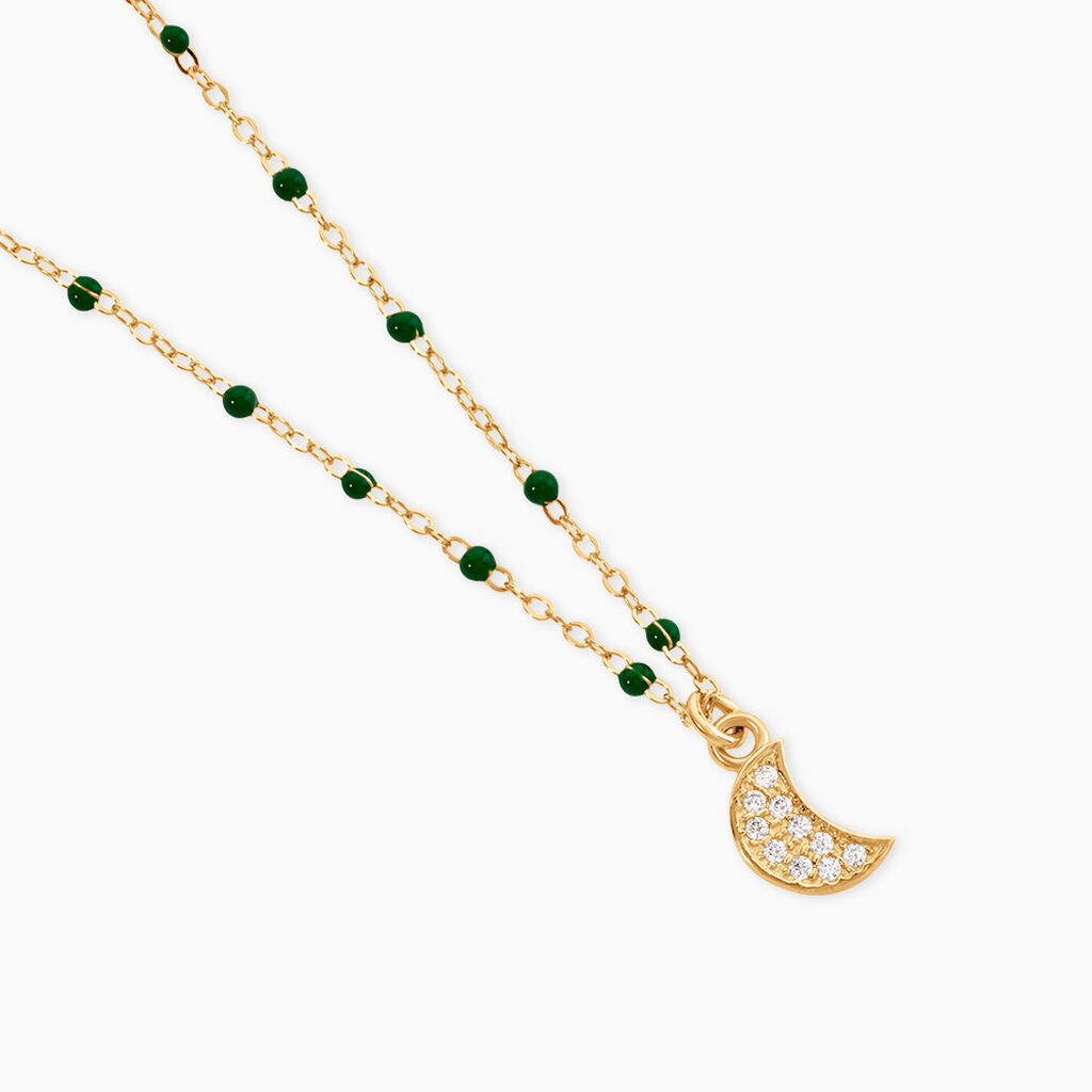 Collier Polka Argent Jaune Oxyde De Zirconium - Colliers fantaisie Femme | Histoire d&rsquo;Or