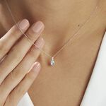 Collier Cyprille Or Blanc Topaze Et Oxyde De Zirconium - Colliers Femme | Histoire d&rsquo;Or