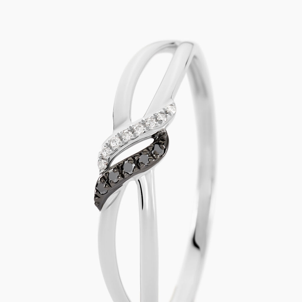 Bague Aline Or Blanc Diamant - Bagues avec pierre Femme | Histoire d’Or