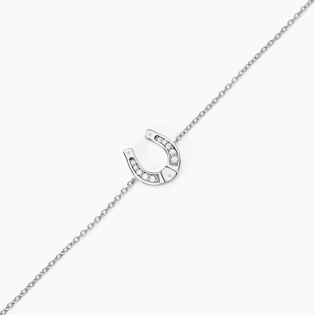 Bracelet Court Argent Blanc Centaures Oxyde De Zirconium - Bracelets Femme | Histoire d&rsquo;Or