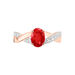 Bague Candice Or Rose Rubis - Bagues solitaires Femme | Histoire d’Or