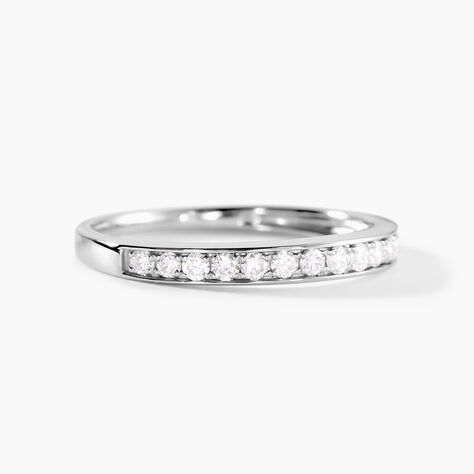 Demi Alliance Rhea Platine Blanc Diamant - Alliances Femme | Histoire d’Or