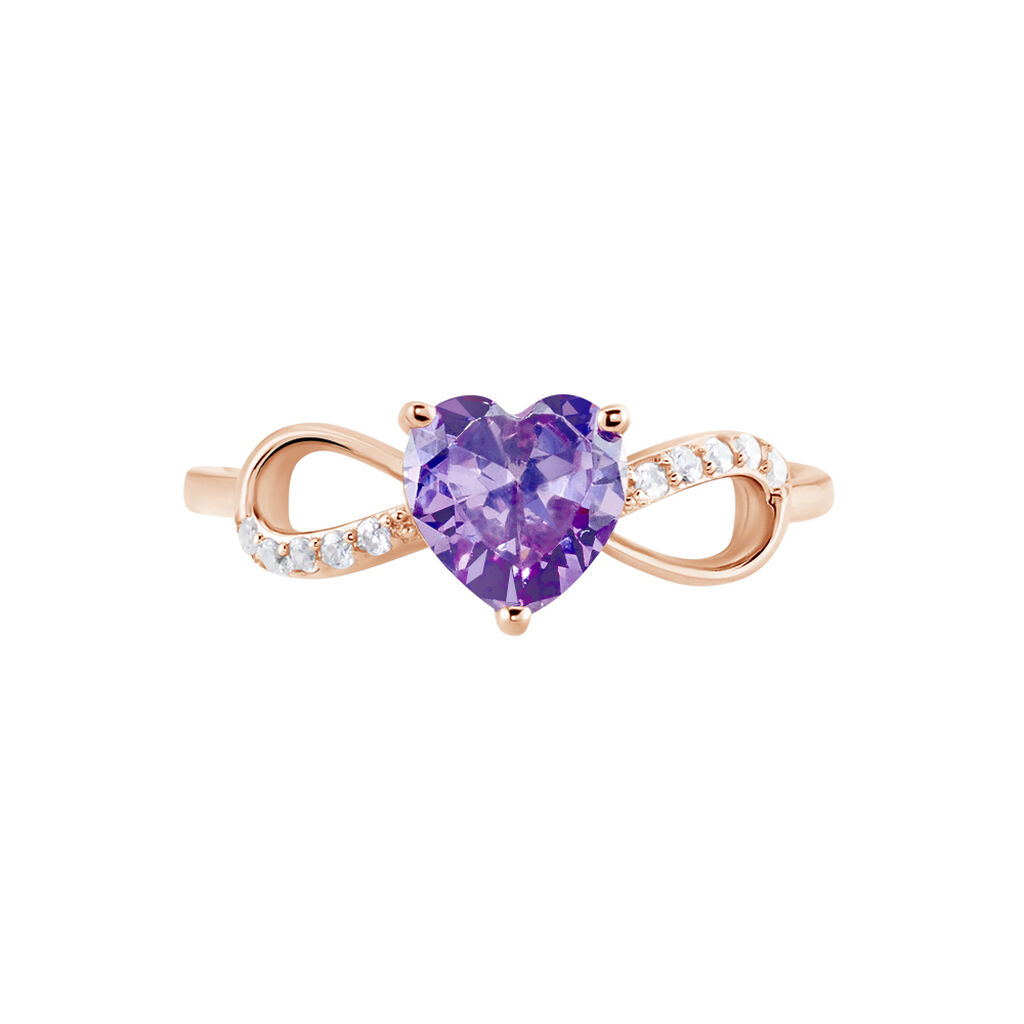 Bague Argent Rose Atieno Oxyde De Zirconium - Bagues solitaires Femme | Histoire d’Or