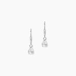 Boucles D'oreilles Pendantes Adib Or Blanc Oxyde De Zirconium - Boucles d'oreilles pendantes Femme | Histoire d&rsquo;Or