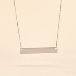 Collier Beavis Or Blanc - Colliers Naissance Femme | Histoire d&rsquo;Or