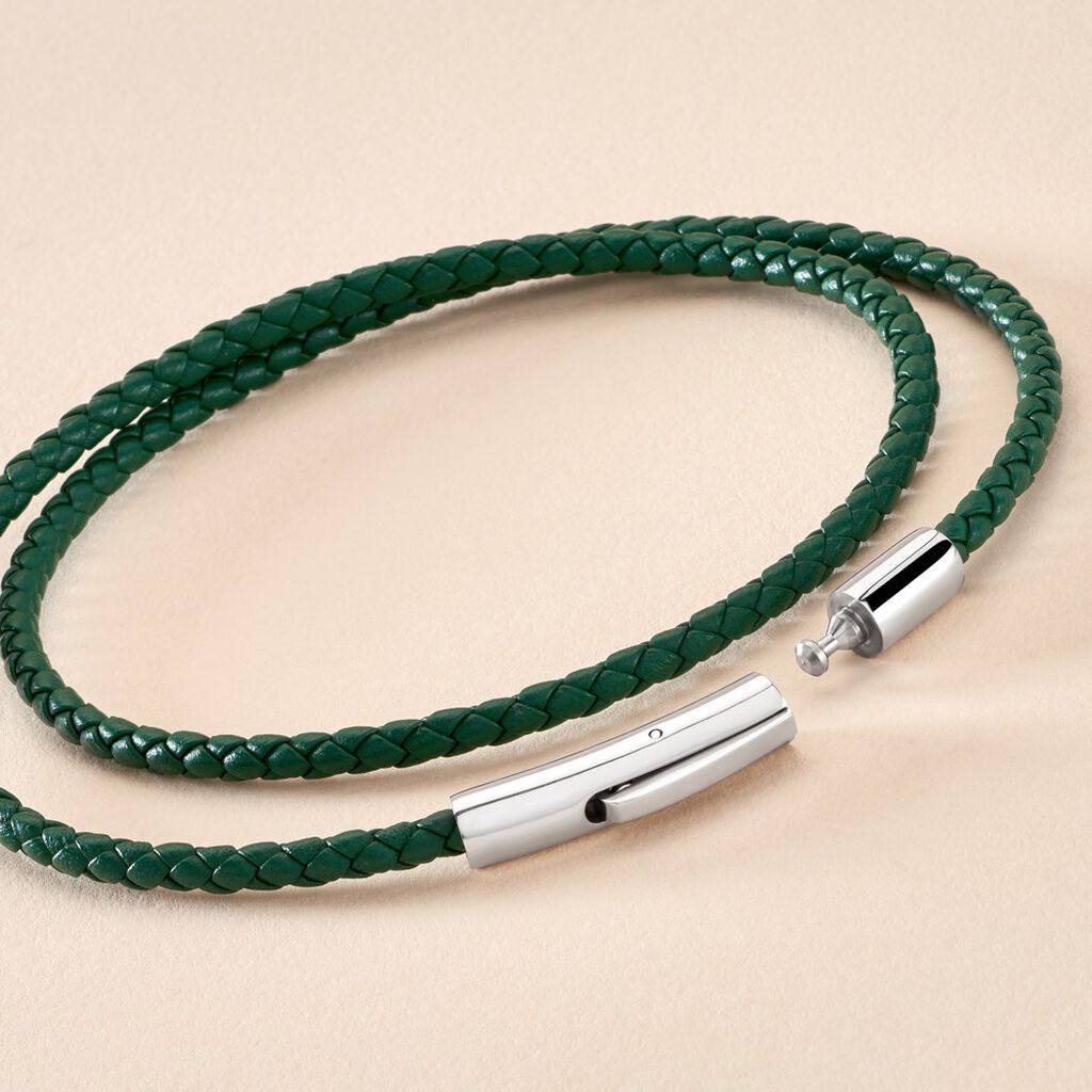 Bracelet Calvino Acier Blanc - Bracelets Cuir Homme | Histoire d&rsquo;Or