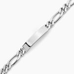 Bracelet Identit&eacute; Argent Blanc Vila - Gourmettes Homme | Histoire d&rsquo;Or