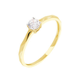 Bague Solitaire Maylis Or Jaune Oxyde De Zirconium - Bagues solitaires Femme | Histoire d’Or