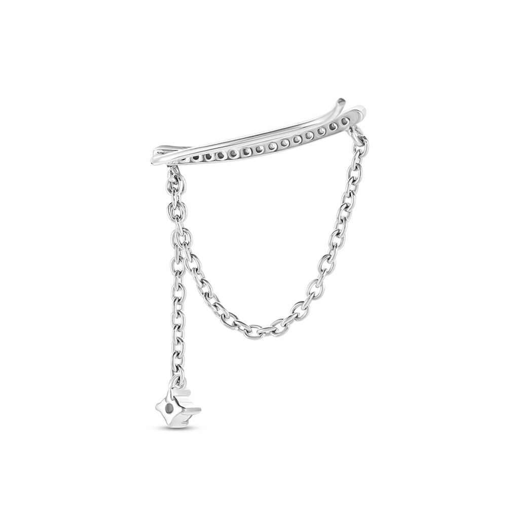 Bijou D'oreille Unitaire Joselyn Argent Blanc Oxyde De Zirconium - Boucles d'oreilles fantaisie Femme | Histoire d’Or