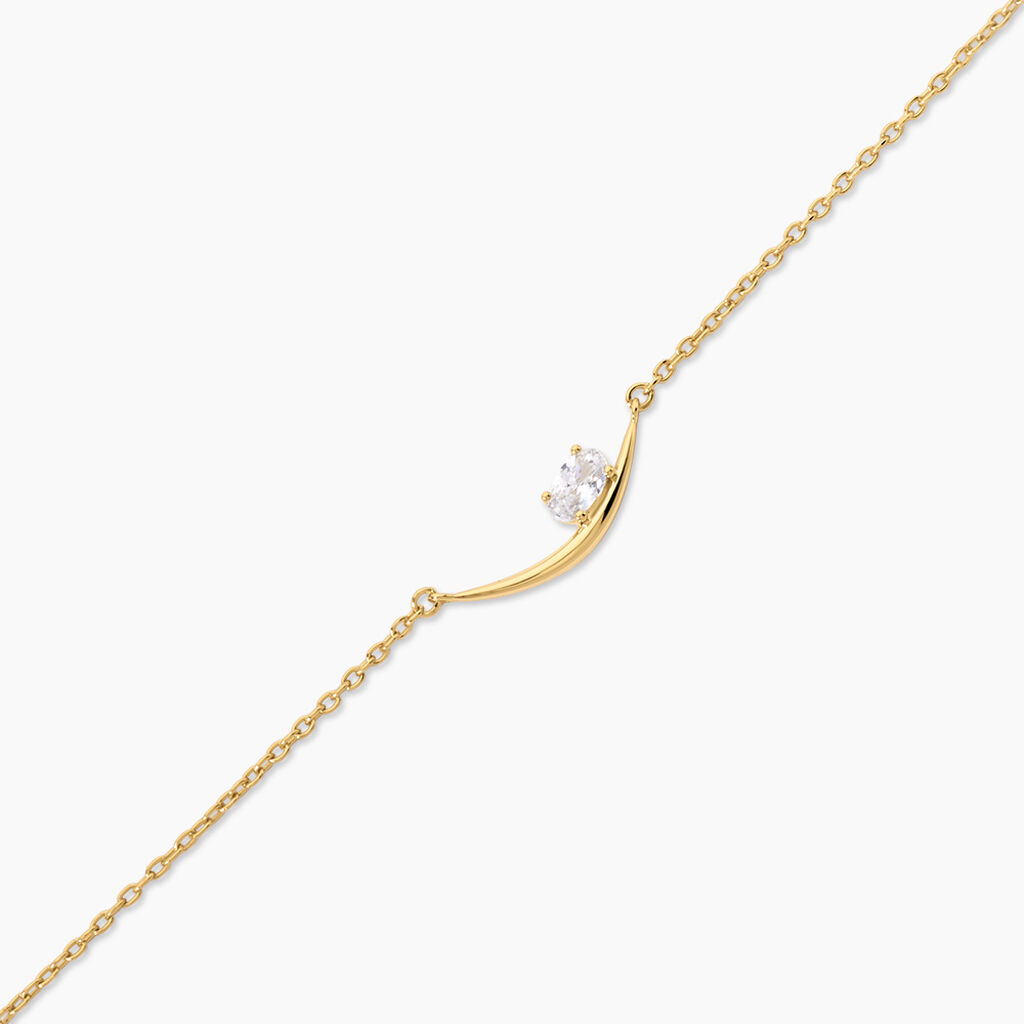 Bracelet Sunset Riviera Argent Dor&eacute; A L'Or 750/1000 Oxyde De Zirconium - Bracelets Femme | Histoire d&rsquo;Or