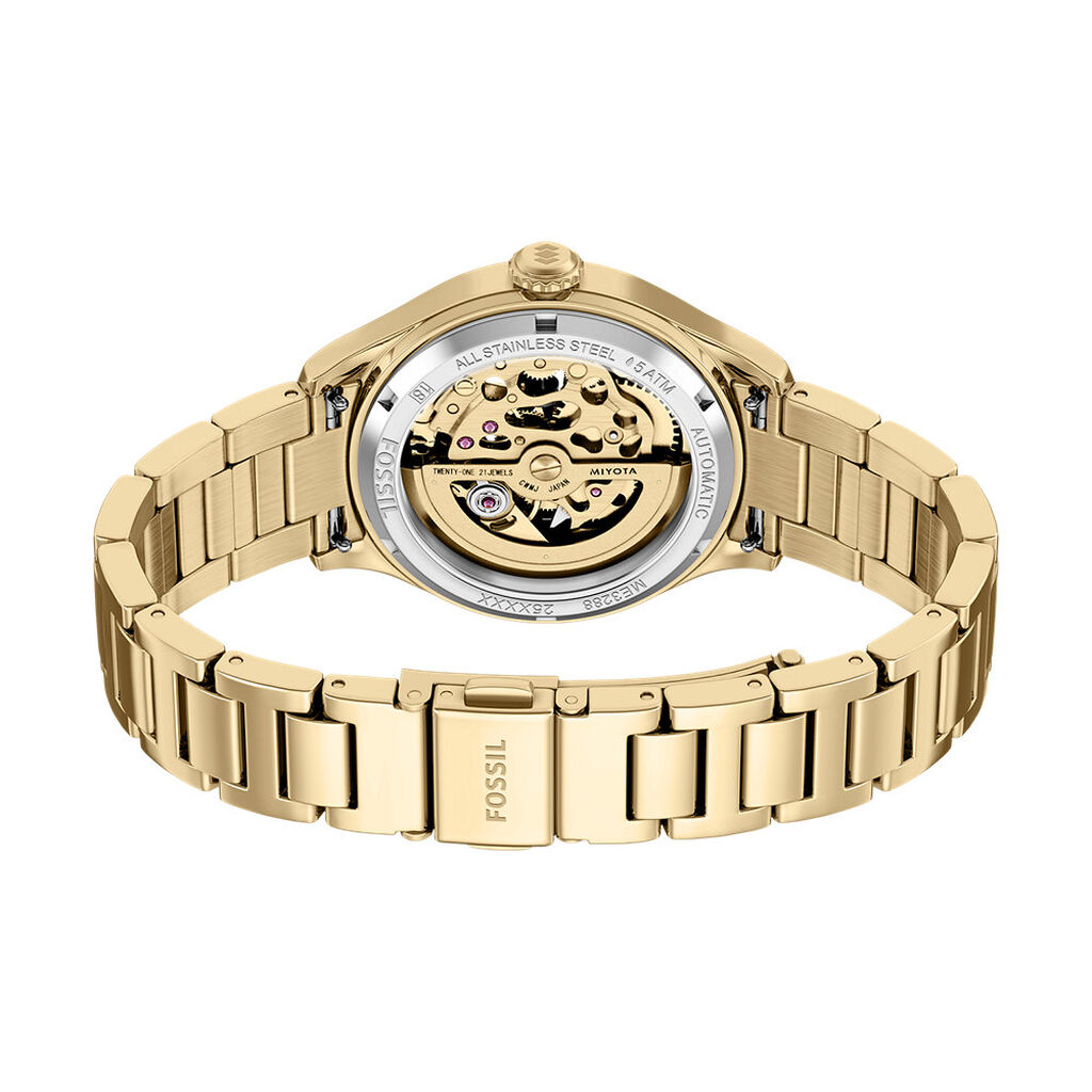 Montre Fossil Gilmore Automatic Dor&eacute; - F&ecirc;te des m&egrave;res Femme | Histoire d&rsquo;Or