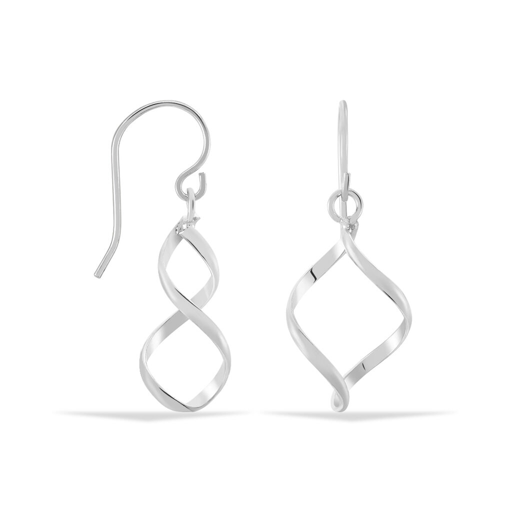 Boucles D'oreilles Pendantes Louison Argent Blanc - Boucles d'oreilles fantaisie Femme | Histoire d’Or