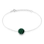 Bracelet Sa&uuml;l Argent Blanc Malachite - Bracelets Femme | Histoire d&rsquo;Or