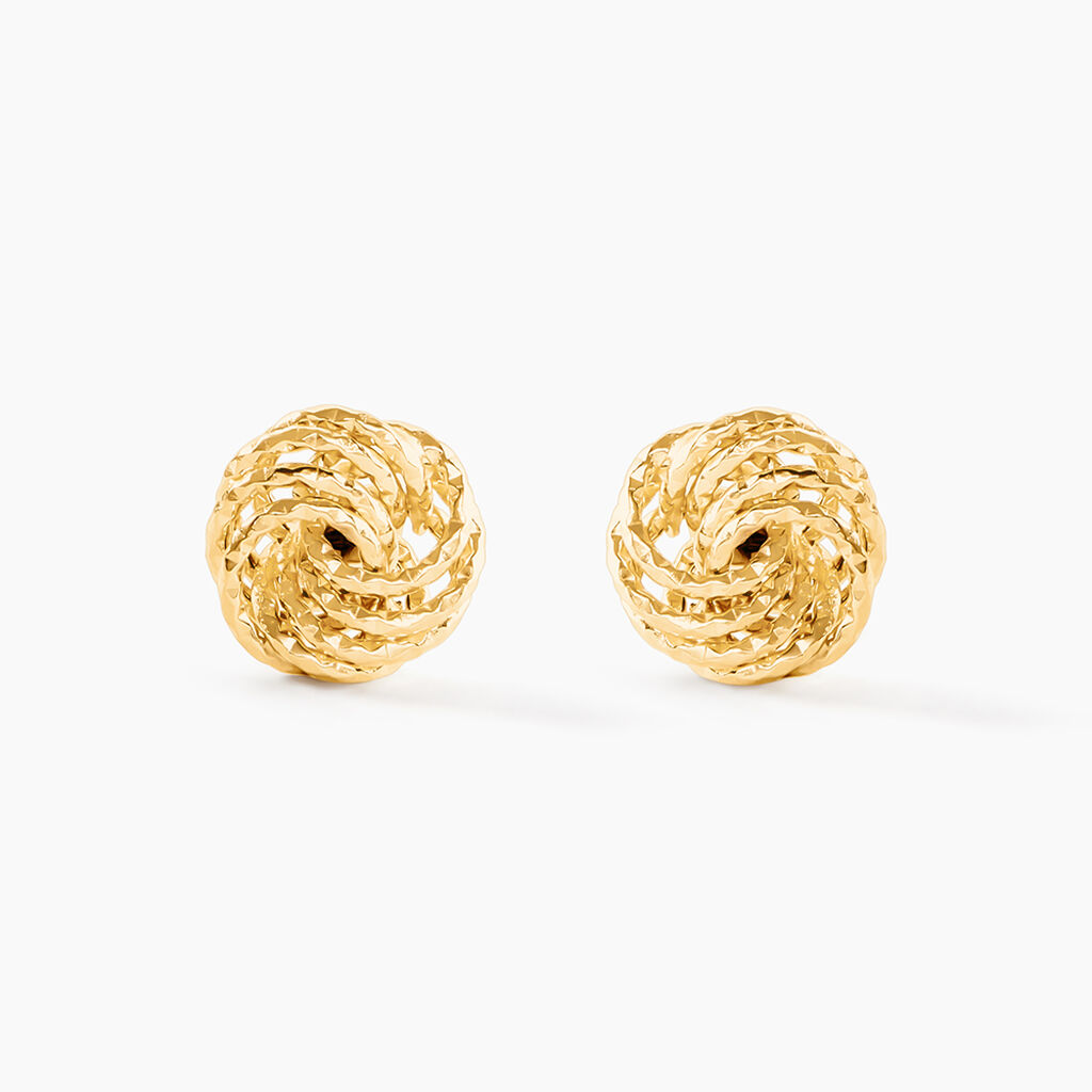 Boucles D'Oreilles Puces Sushil Or Jaune - Clous d'oreilles Femme | Histoire d&rsquo;Or