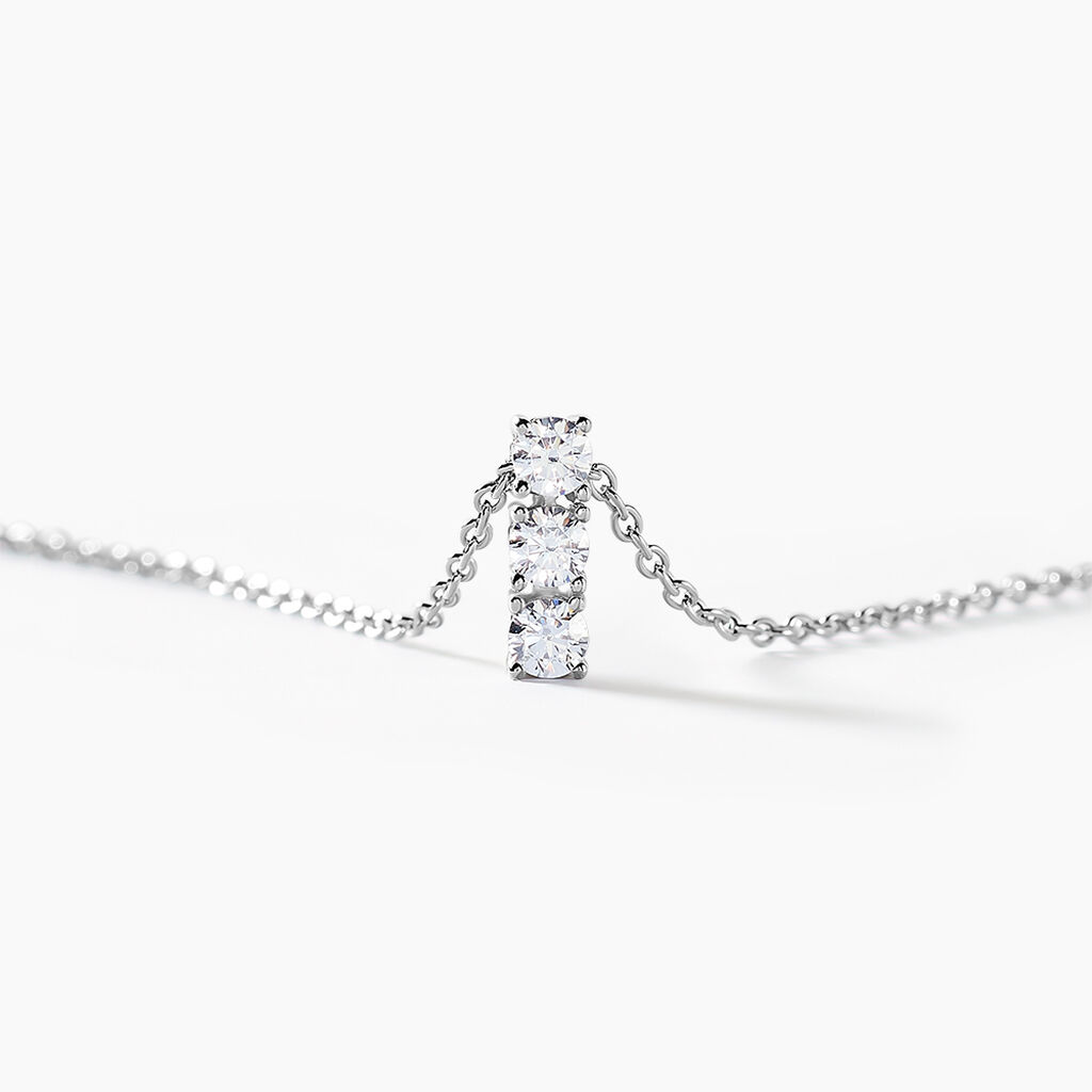 Collier Leala Argent Blanc Oxyde De Zirconium - F&ecirc;te des m&egrave;res Femme | Histoire d&rsquo;Or