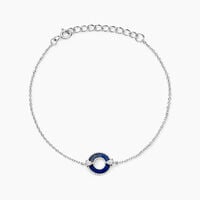 Bracelet Serafine Argent Blanc Lapis Lazuli Oxyde