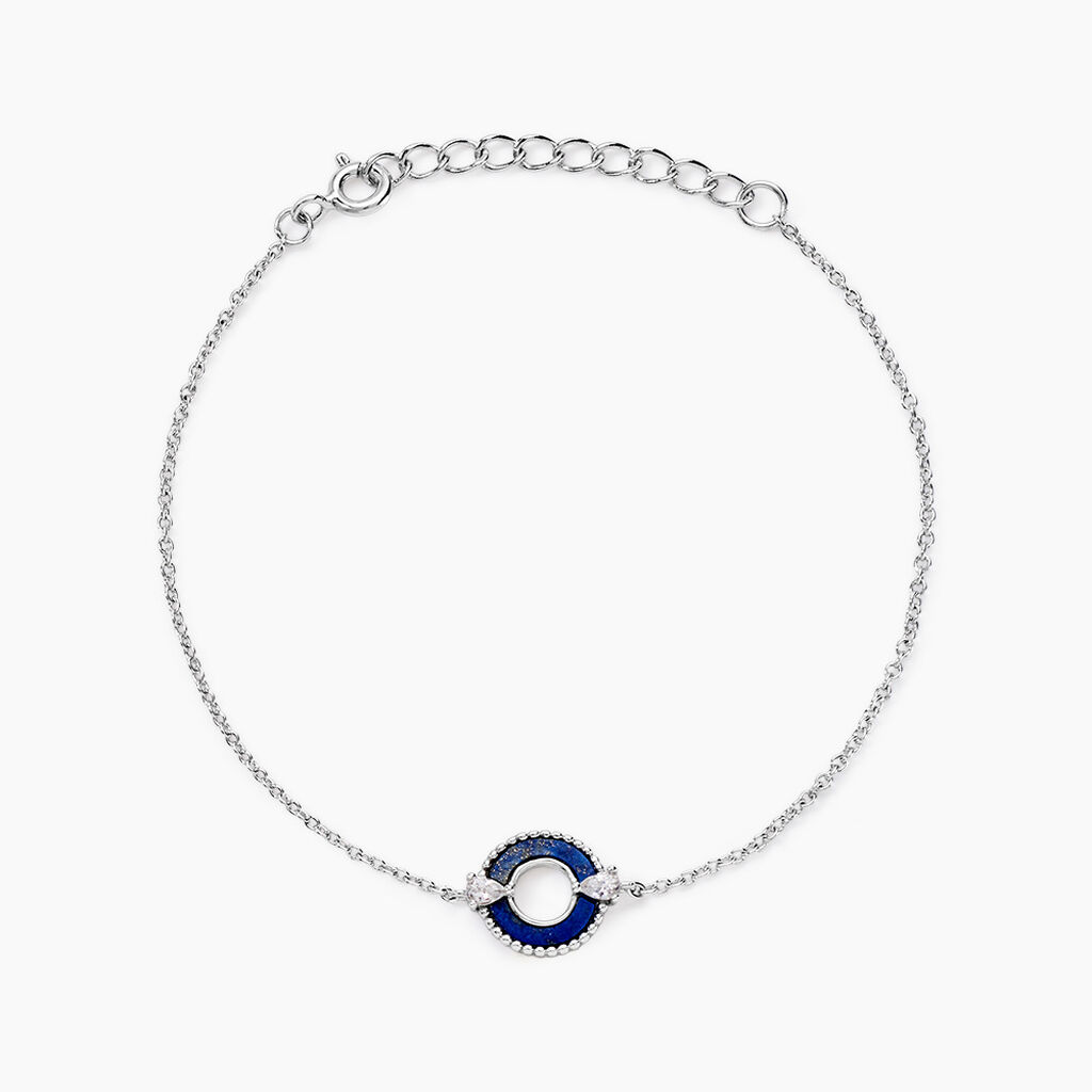 Bracelet Serafine Argent Blanc Lapis Lazuli Oxyde - Bracelets Femme | Histoire d’Or