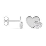 Boucles D'oreilles Puces Flamen Argent Blanc Oxyde De Zirconium - Boucles d'oreilles fantaisie Femme | Histoire d&rsquo;Or