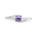 Bague Camilia Or Blanc Amethyste - Bagues solitaires Femme | Histoire d’Or