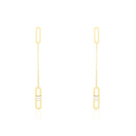 Boucles D'oreilles Pendantes Minimalist Chic Or Jaune Oxyde - Boucles d'oreilles pendantes Femme | Histoire d’Or