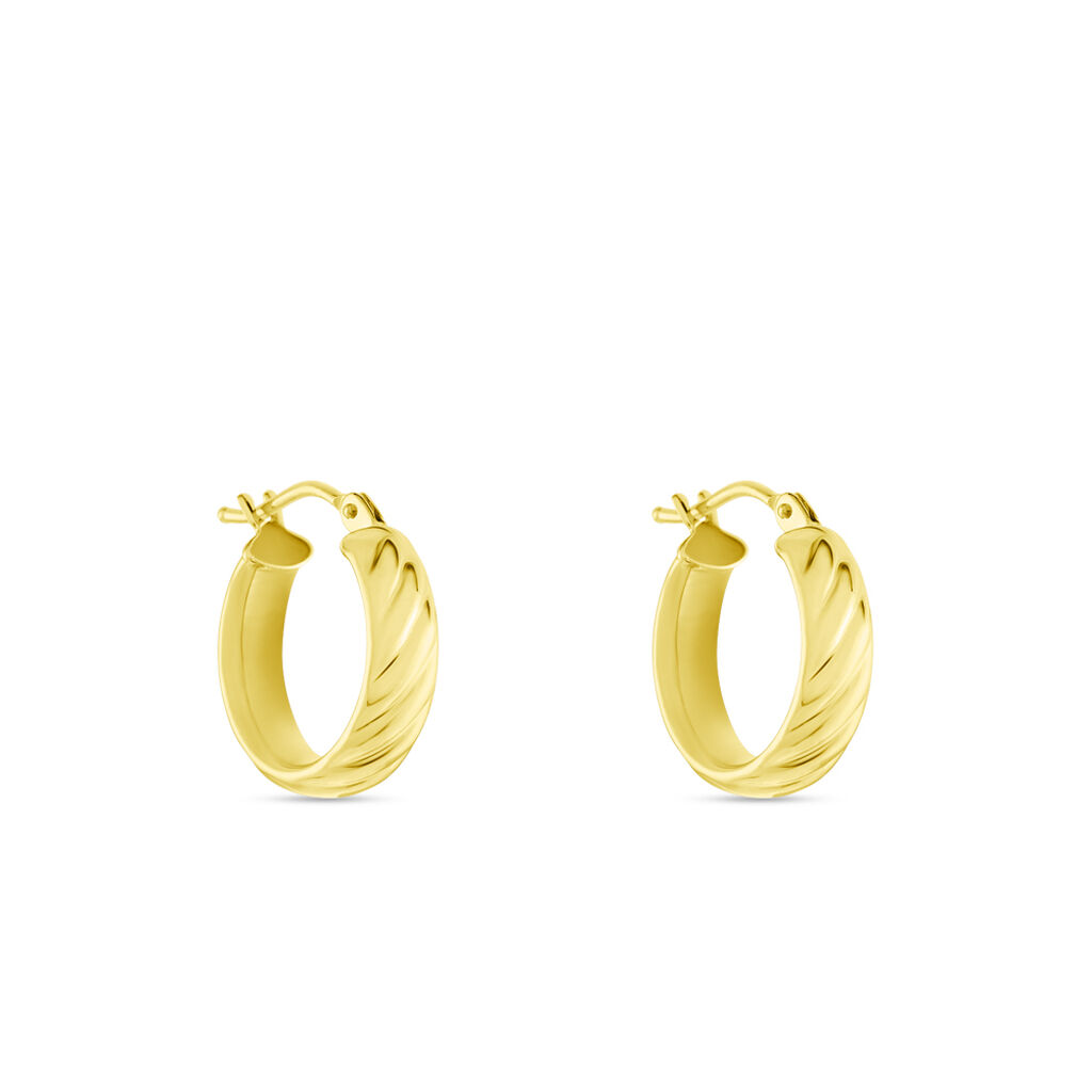 Créoles Mara Or Jaune - Boucles d'oreilles créoles Femme | Histoire d’Or