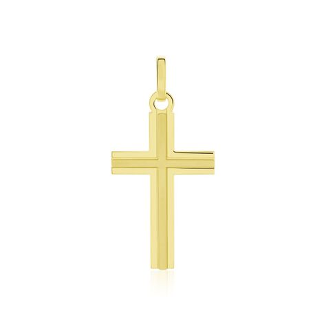 Pendentif Alyssa Croix Or Jaune - Pendentifs Baptême Famille | Histoire d’Or