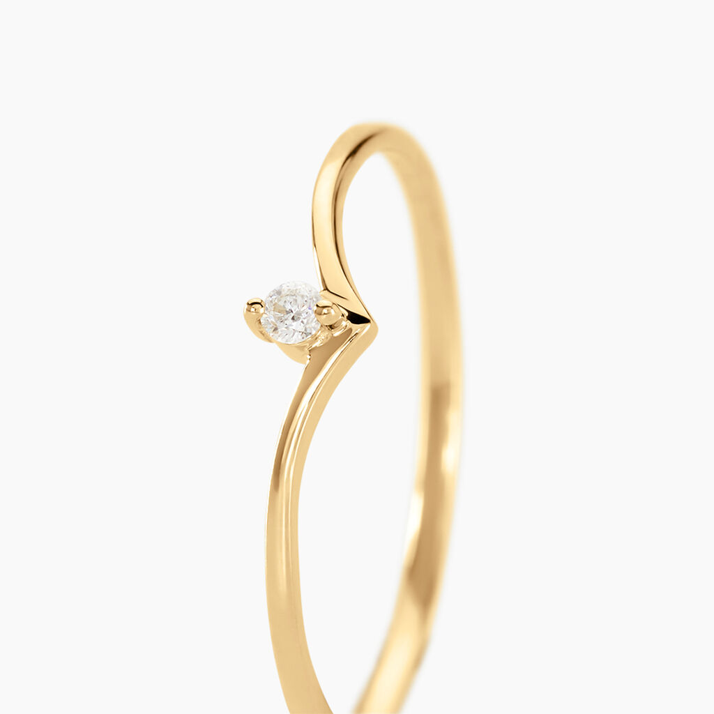 Bague Maye Or Jaune Diamant - Bagues avec pierre Femme | Histoire d’Or