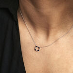 Collier Arlina Or Blanc Saphir Et Diamant - Colliers Femme | Histoire d&rsquo;Or