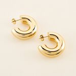 Cr&eacute;oles Letty Acier Jaune Sans Pierre - Boucles d'oreilles cr&eacute;oles Femme | Histoire d&rsquo;Or