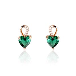 Boucles D'oreilles Puces Argent Rose Atieno Oxyde De Zirconium - Boucles d'oreilles fantaisie Femme | Histoire d’Or