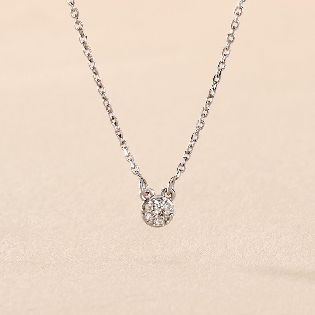 Collier Teani Or Blanc Diamant - Colliers Femme | Histoire d&rsquo;Or